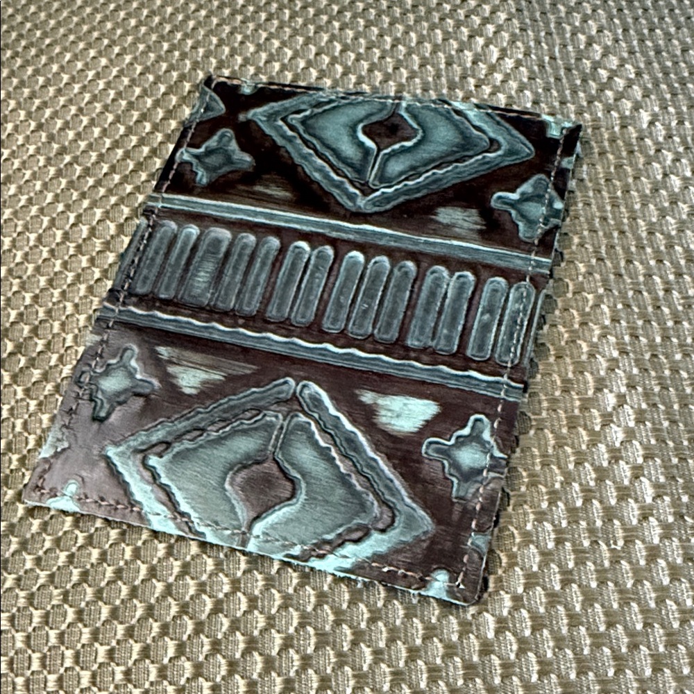 Stylish Blue and Brown Card Holder
